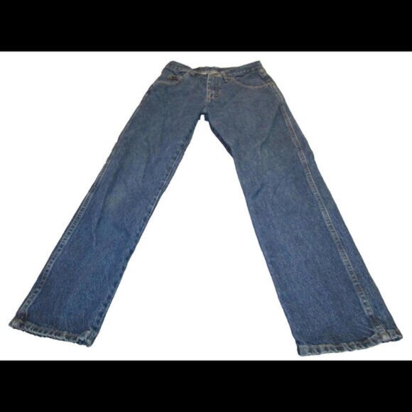 Wrangler Mens Sz 3030TF 2628.5 Jeans Medium Wash Blue Straight Leg 96501MR - Picture 1 of 9
